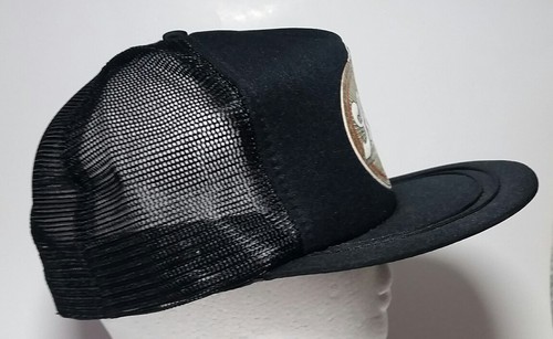 Vintage Strohs Beer Hat Mesh Snapback Baseball Cap Trucker Black Mesh