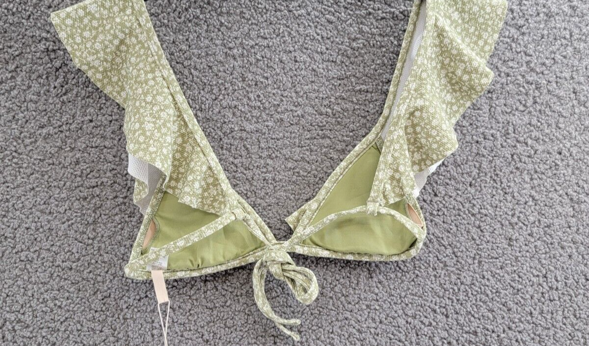 Eberjey Graziela Bikini Top Women's XS Garden Floral Adjustable Back Tie Closure - Picture 10 of 14