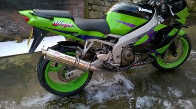 Kawasaki ZX9R 1998 - 2001 C Model Stainless Round Road-Legal