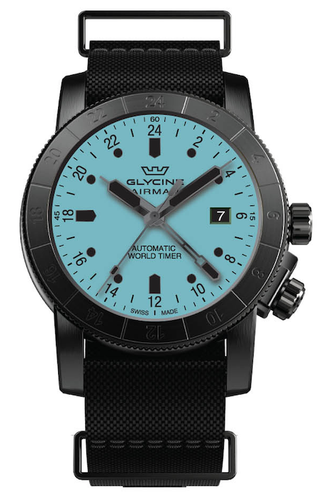 Pre-owned Glycine Men's Airman Contemporary Gmt 42mm Automatic Watch Gl0490