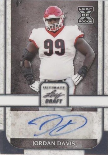 2022 Leaf Ultimate Draft Jordan Davis #BA-JD3