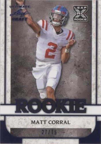 2022 Leaf Ultimate Draft Rookies Matt Corral #15