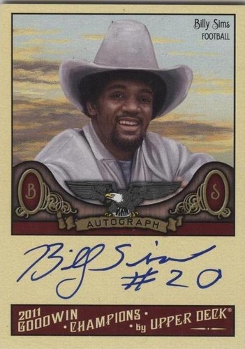 2011 Upper Deck Goodwin Champions Billy Sims #A-BS