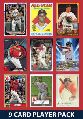 Rafael Devers Boston Red Sox 9 Card Player Pack 2025 20243 Topps Bowman