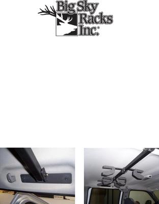 Big Sky Racks 8'' SBR-2G-OSH Telescoping Two Gun Panic Handle Truck Ceiling Rack