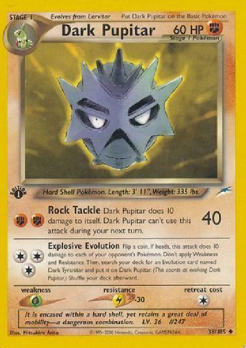 Pokemon Trading Card Game Holo 3 Evo Darkness Ablaze Pokemon Set Larvitar Rh Rh Pupitar Tyranitar Toys Hobbies