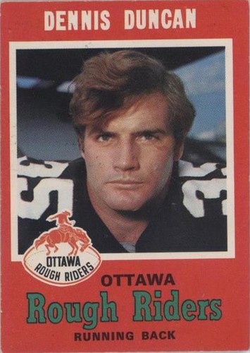 1971 O-Pee-Chee Canadian Football League Dennis Duncan #81