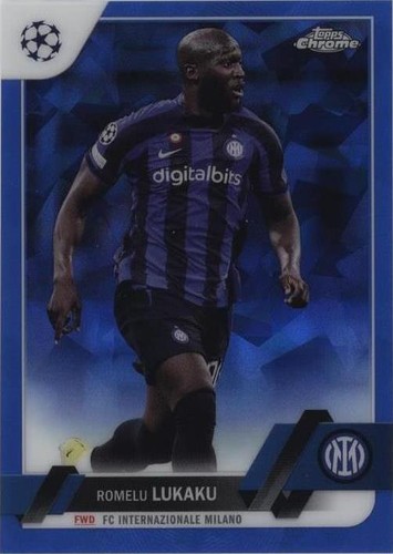 Romelo Lukaku 2022-23 Topps Chrome UEFA Green X-Fractor