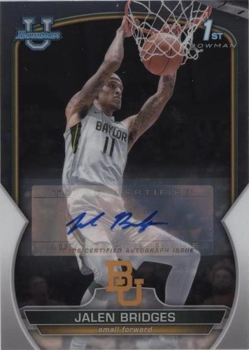 2022-23 Bowman University Chrome - Jalen Bridges #99