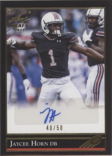 2021 Leaf Ultimate Draft Jaycee Horn #BG-JH3