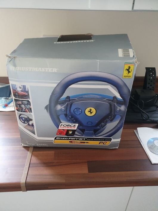 THRUSTMASTER FORCE FEEDBACK ENZO FARRARI STEERING WHEEL WITH FOOT ...