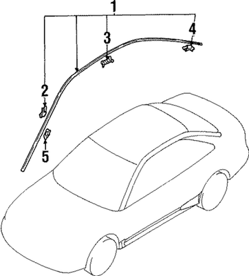 Genuine Mitsubishi Drip Molding Clip MB814152