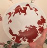 Fitz & Floyd TEMPLE DRAGON Red White Snack Plate & Cup