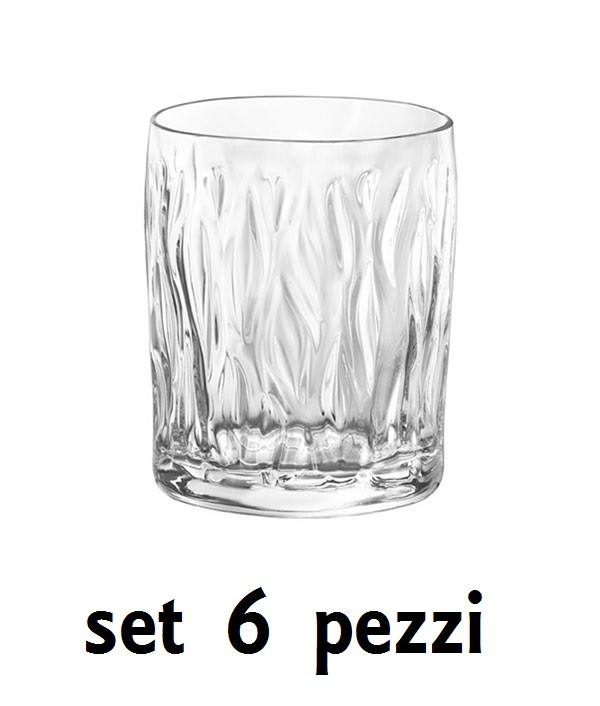 Set Servizio 6 Pezzi Bicchieri Bormioli Rocco Dof Wind 36cl Vetro sus