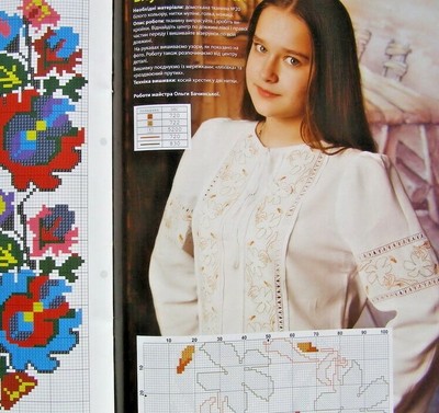 Simple borders flower Embroidery Workshop magazine Cross stitch Pattern issue 26