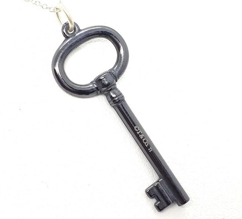 Tiffany black key necklace sale