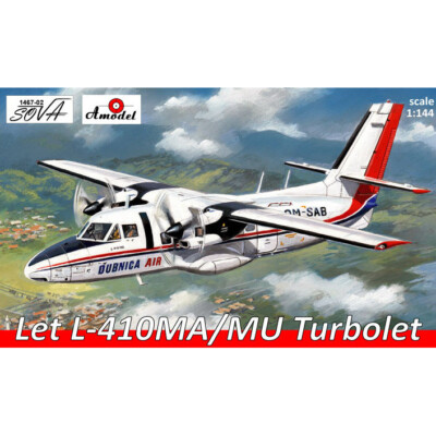 AMODEL 1467-02 Let L-410MA/MU Turbolet Scale 1/144 - Plastic model kit