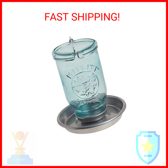 Perky-Pet 1 Mason Jar Wild Bird Waterer 783, Blue