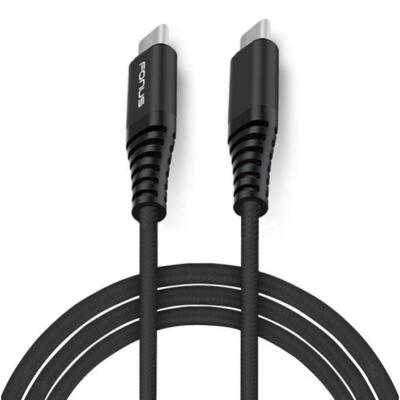 10FT LONG BRAIDED USB-C to TYPE-C CABLE POWER CORD FAST CHARGE SYNC WIRE - BLACK