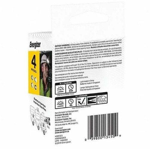 (2) ENERGIZER LED Headlamp, Maximum Lumens Output: 300, Red - Model #HDBIN32EB