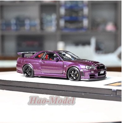 PGM 1/64 Nissan GTR R34 Z TUNE Car Model Alloy Car Diecast Toy Gift Ornaments