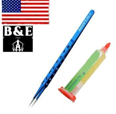 Top Precision Tweezers Heatdispersing Aac-14, NC-559-ASM NO CLEAN Repair Rework