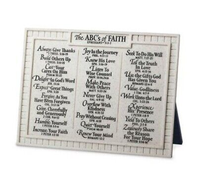 NWT Lighthouse Christian Products The ABC s Of Faith Plaque Desktop Wall Mount