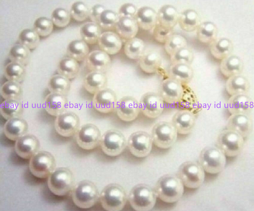 GENUINE NATURAL AAA 9-10MM WHITE SOUTH SEA PEARL NECKLACE 18" 17" 