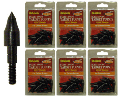 NEW 72 ALLEN BULLET TARGET ARROW POINTS,100 GRAIN,21/64