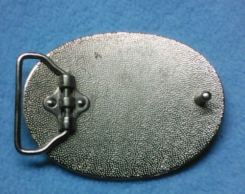 Browning belt buckle red enamel deer buck preowned