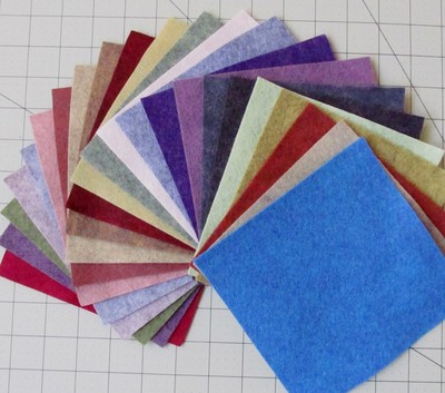 23 - 6"X12"  Heathered Sheets Merino Wool blend Felt 