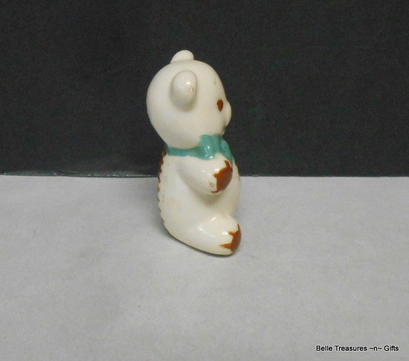 Miniature Ceramic Teddy Bear Figurine