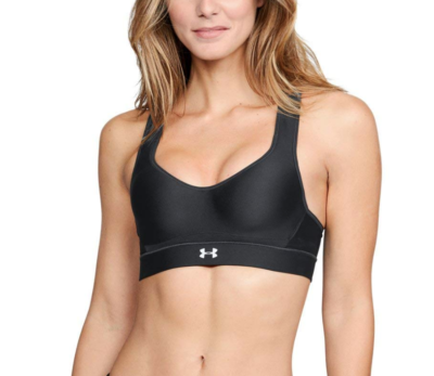 Under Armour L130442 Black Warp Knit High Impact Sports Bra Women's Size  34DD