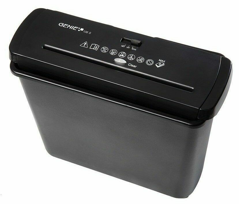GENIE Aktenvernichter Papierschredder Papier Schredder Reißwolf Shredder 106 S