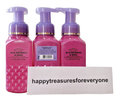 3 Bath & Body Works Blackberries & Basil Gentle Foaming Hand Soap