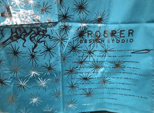 Prosper Design Studio, Maren Conrad, 2 Table Decorations, Aqua Dandelion, 28x28