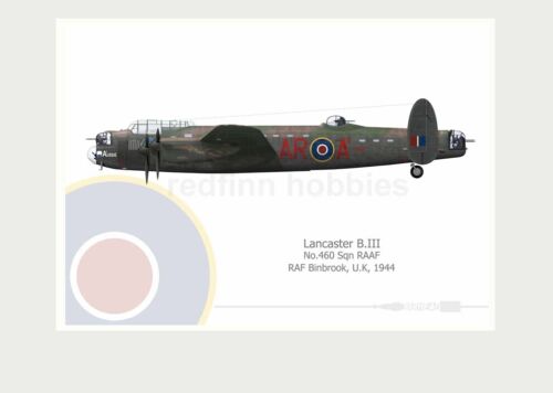 Warhead Illustrated Lancaster B III 460 Sqn RAAF AR-A Aussie Aircraft Print