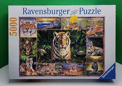 2007 Ravensburger 5000 Piece Tiger Jigsaw Puzzle