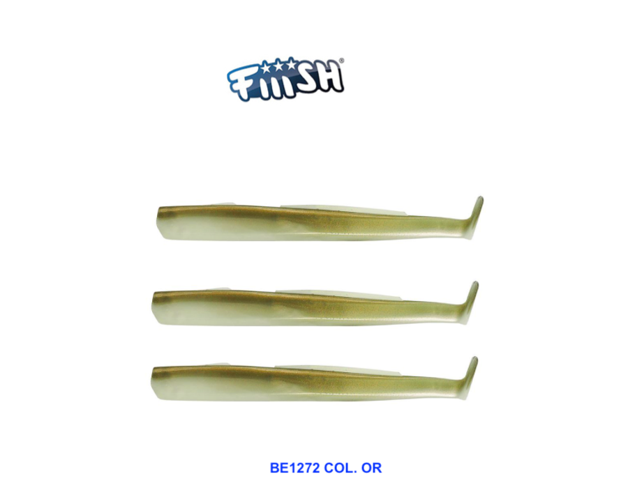 BLACK EEL FIIISH SIZE 2 BE 1270 ORO  3 CORPI RICAMBIO PESCA SPINNING