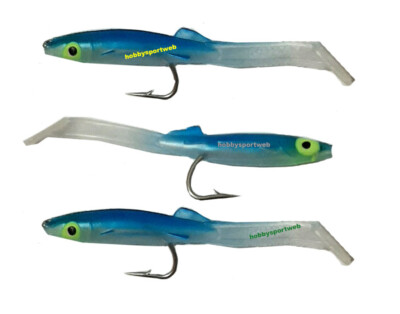 RAGLOU EXPERT 75 MM BLUE BIANCO GREEN EYES  3 PZ SPINNING MARE TRAINA BARCHI