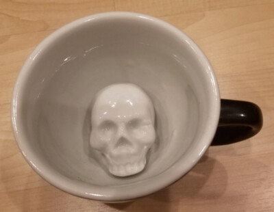 Skeleton Creature Cups Skull Black and White Ceramic Coffee Mug Cup Halloween