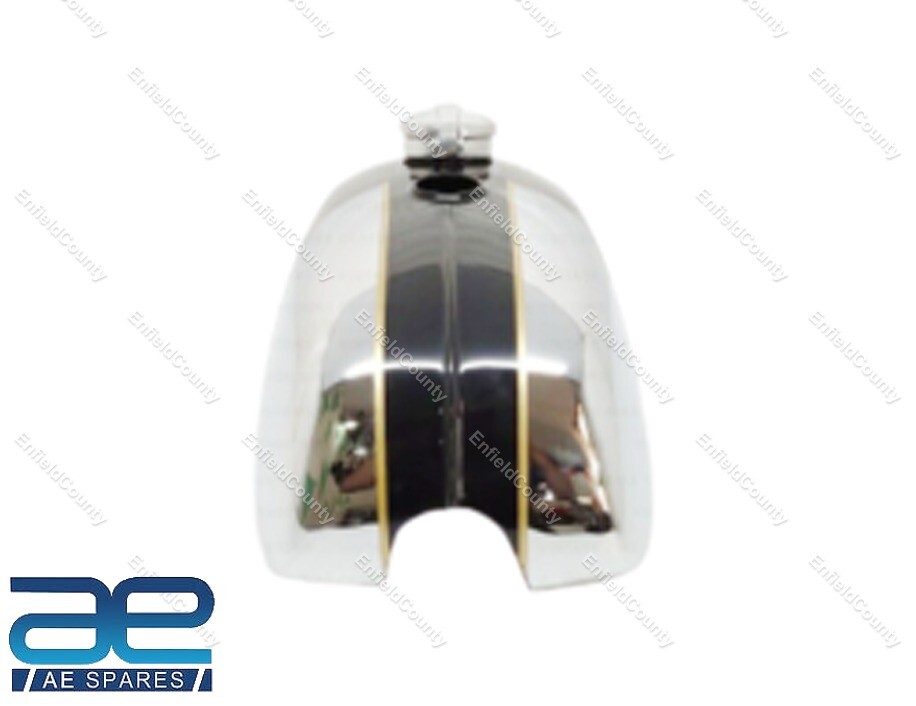 For BSA B25 B50 TR25 1971-73 D355 Chrome & Black Aluminium Fuel Gas Tank  