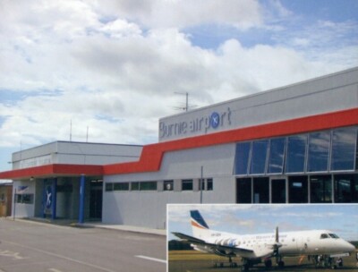 Burnie Airport Tasmania - REX Saab 340 - postcard