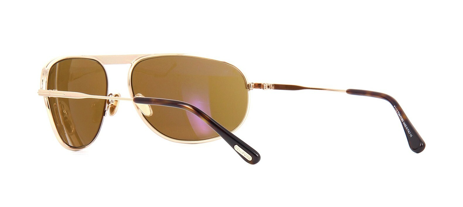 Pre-owned Tom Ford Gabe Ft 0774 Shiny Rose Gold/brown (28e) Sunglasses