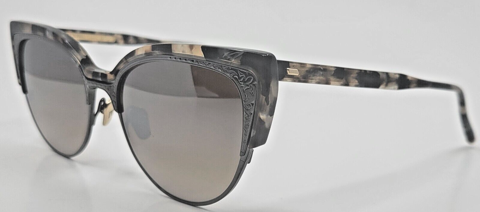 【motonaga】8個 Masunaga by Kenzo Takada Calla Lily Grey Tort/Gun Metal Brn