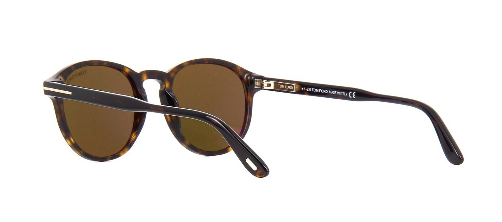 Pre-owned Tom Ford Dante Ft 0834 Dark Havana/brown Roviex (52j) Sunglasses