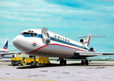 New! Mach2 GP.111UNT United Airlines Boeing 727-200 - 1:72 scale kit