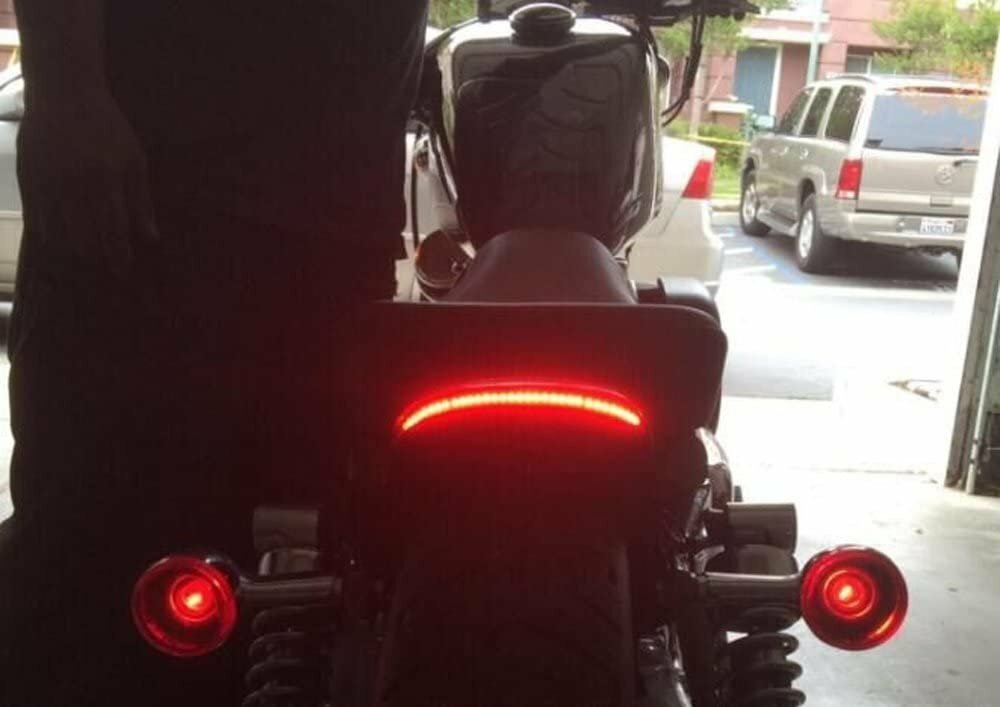 OUMURS 48 LED Flexible Strip Light – Integrated Tail Brake Stop Turn Signal For Motorcycles