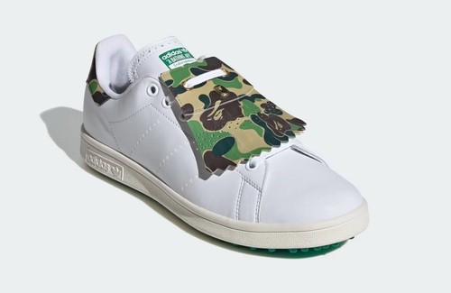 New! BAPE X ADIDAS Size M8.5 / W9.5 Stan Smith Golf 30th
