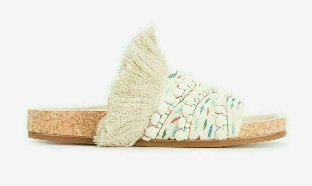 Pre-owned Chloé Chloe Nolan Slide Flat Sandals Iconic Shoes Mules Sandals 35 In Multicolor